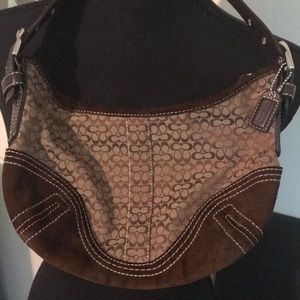 Coach Mini Tan & Brown Purse